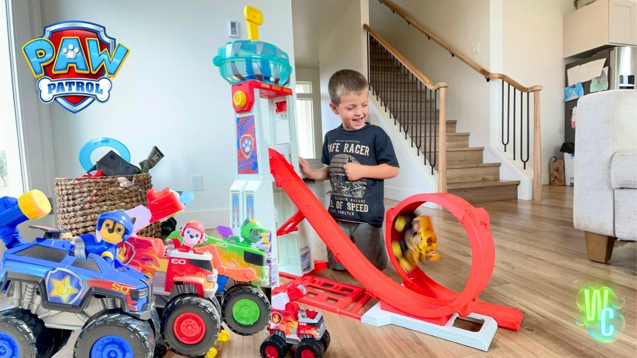 Paw Patrol Super Loop Challenge! Which Toys Make It Around?!