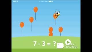 Which is the bee | Balloon Pop Subtraction | ABCya.com | (ALL ROUNDS!!!)