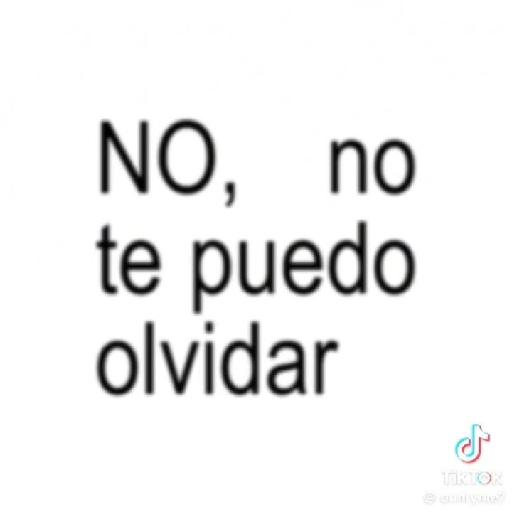 NO, no te puedo olvidar