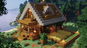Minecraft | How to Build a Wooden Starter House | Easy Rustic House Tutorial