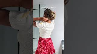 Low bun hairstyle with #braids ❤️. #shorts #fashion #hairstyle #knotlessbraids
