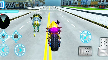 Bike Robot Lion Transform Shooting Games | Robot Bike Racing Games | Android Gameplay #52
