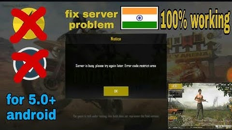 How to fix pubg lite server problem in India 2018 100%working trick.