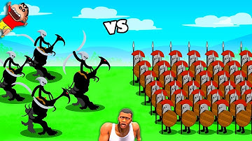 THE STRONGEST ARMY in STCIK WAR SAGA 3 with SHINCHAN and CHOP | NOOB vs PRO vs HACKER