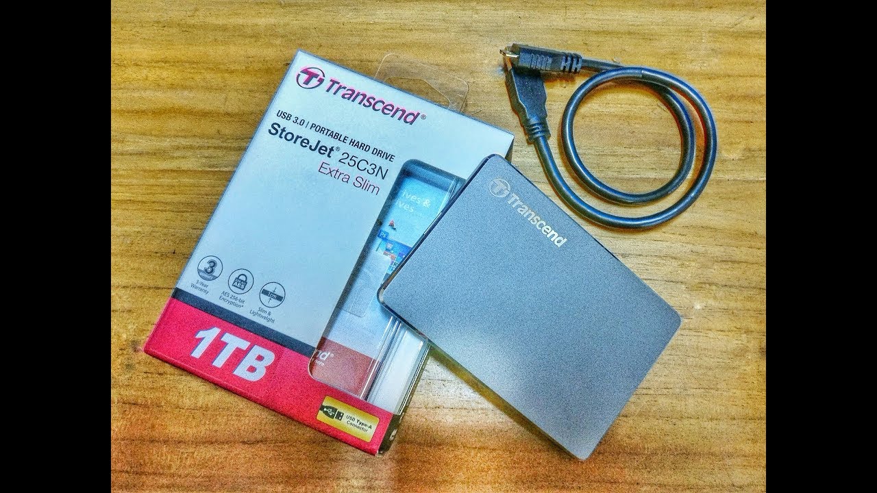 Transcend 25C3N Portable HDD Unboxing, Overview & Benchmarking - Transcend Portable Hard Drive [HD]