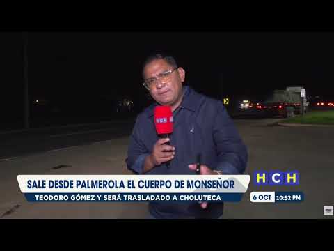 Sale desde Palmerola el cuerpo de Monseñor Teodoro Gómez y será trasladado a Choluteca