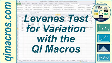 Levenes Test for Variation in Excel, with the QI Macros