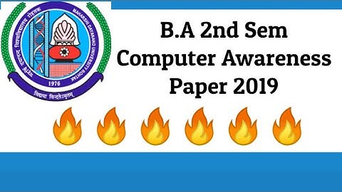 M.D.U  B.A 2nd Sem Computer Awareness  Paper 2019