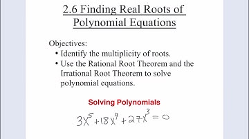 Solving Polynomials with a Graphing Calculator