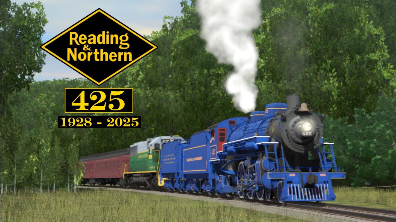 Trainz 2019 Reading & Northern 425 G-1 Evolution Historical Footage. (Remake)