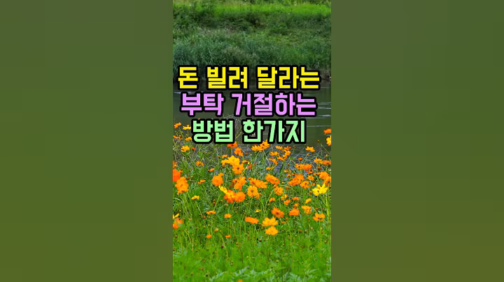 돈빌려달라는 부탁거절하는 방법한가지#지혜#거절하는 방법#부채