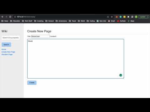 CS50W Project 1 (Wiki)