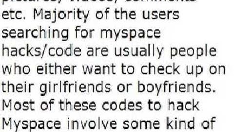 Hack Private Myspace NEW! 2008