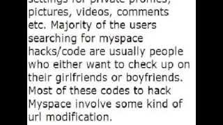 Hack Private Myspace NEW! 2008