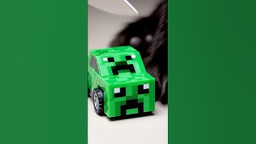 Slicing a Minecraft Creeper Car Made of Micro Blocks 😼💚 #shorts #oddlysatisfying #asmr 