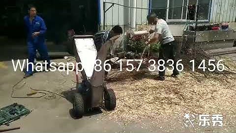 Tree branches crush machine