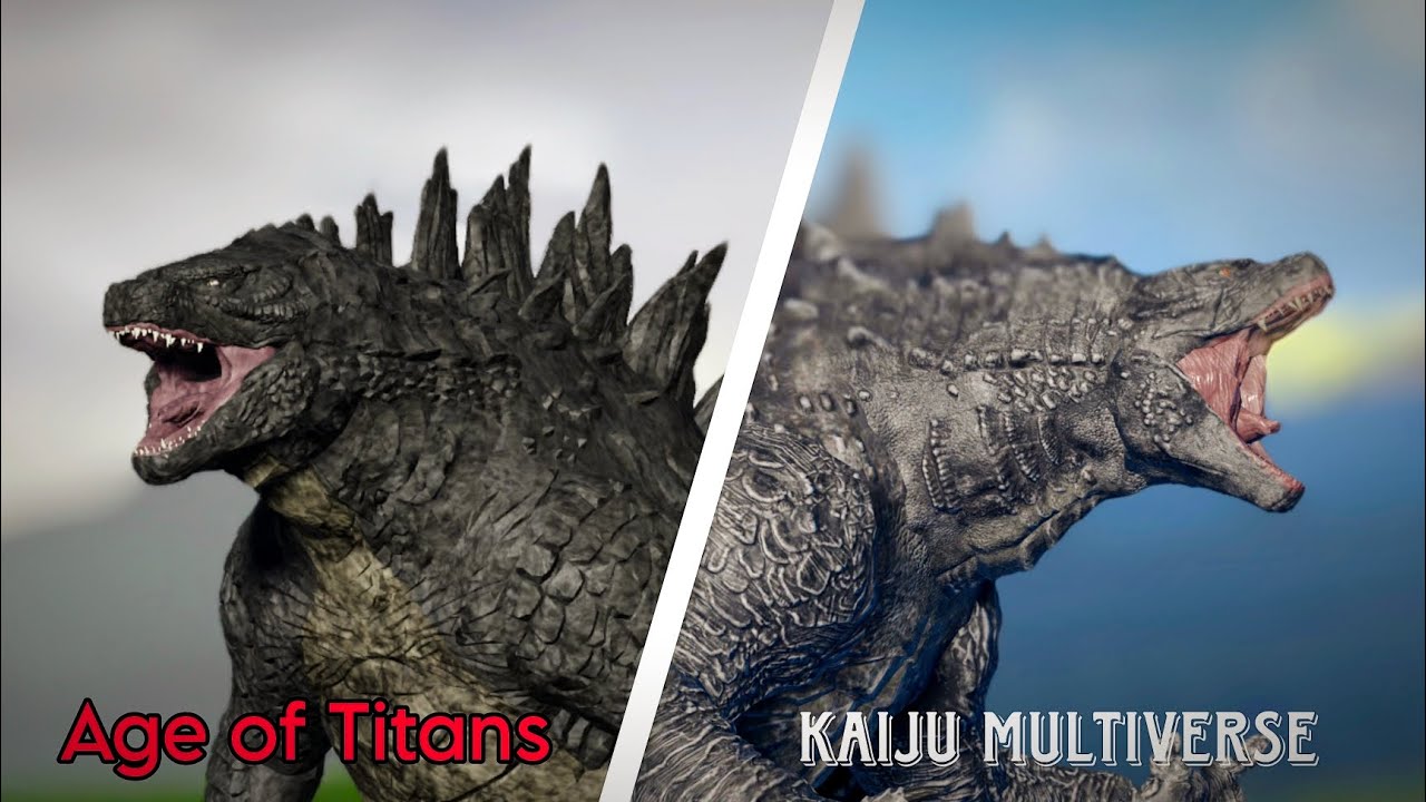 Godzilla 2014 Comparison! | Age of Titans VS Kaiju Multiverse | Roblox 