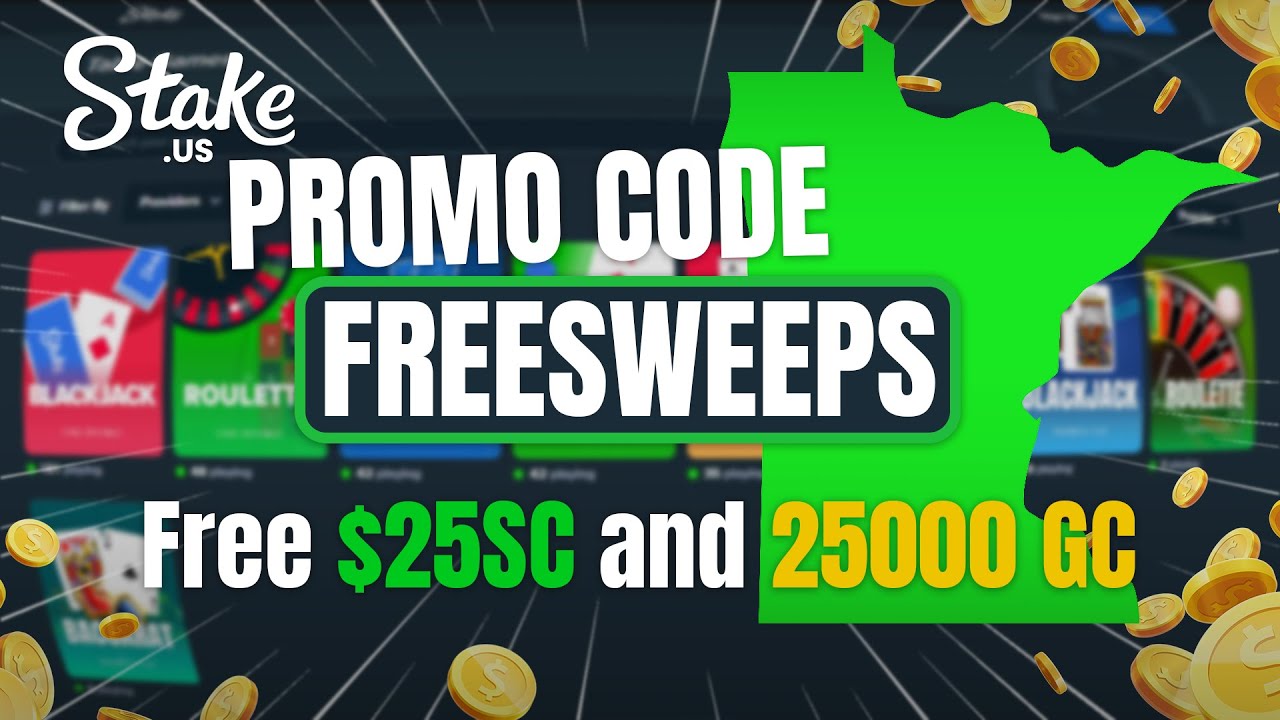 Play Slots at Stake US Legally in Minnesota Promo Code FREESWEEPS for 25 Stake Cash YouTube