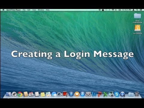 Mac Tips & Tricks: Creating a Login Message