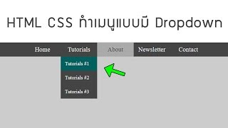 HTML CSS - Minimal Menu สอนทำเมนูแบบมี Dropdown ด้วย CSS