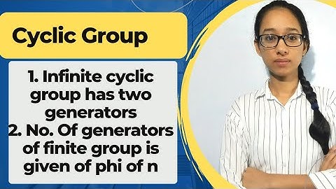 An infinite cyclic group has precisely two generator | number of generators of finite cyclic group