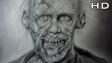 Drawing The Walking Dead - Realistic Zombie with Pencil
