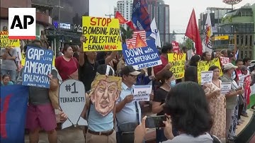 Protest in Manila against US strikes on Iran nuclear sites