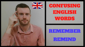 Confusing English Words | REMEMBER and REMIND
