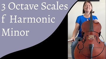 3 Octave Scales: f harmonic minor
