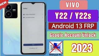 Vivo Y22/Y22s Android 13 Frp Bypass | Unlock Google Account Lock | Fix- TalkBack not working frp