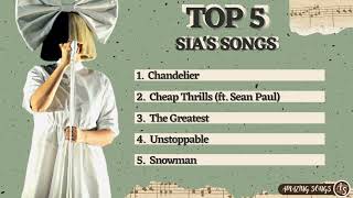 Download Lagu TOP 5 SIA'S SONGS MP3