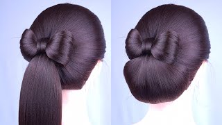 Simply Easy Hairstyle | Quick & Easy Hairstyle For Festival | Bun Hairstyle | Ponytail Hairstyle
