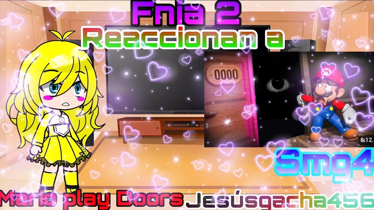 Fnia 2 reacciona a smg4 Mario play Doors #smg4 #doorsroblox
