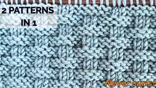 Gorgeous Basket Weave Stitch Anyone Can Knit - No Curling! - So Woolly