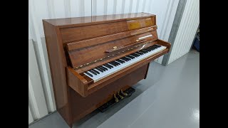 Yamaha C104 upright piano in polished glossy mahogany finish stock number 23197