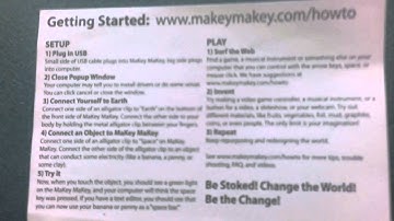 MakeyMakey: Getting started included instructions