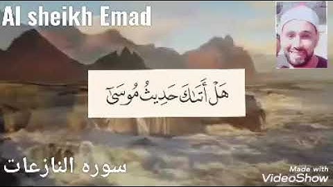 ايات من سوره النازعات بصوت القارئ الشيخ عماد عبدالتواب