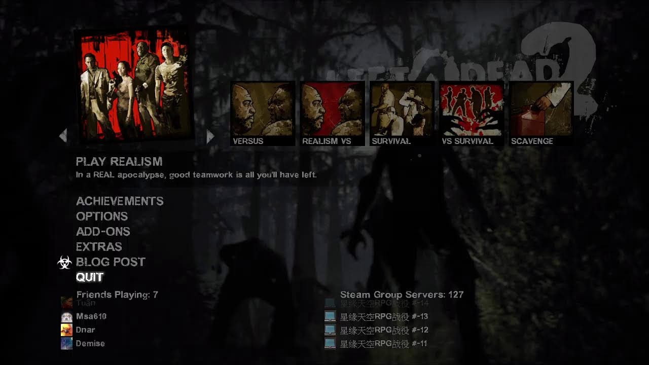 [Left 4 Dead 2][Realism Expert][Survival GOLD] 1/16/2026