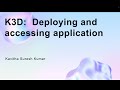 K3D: Deploying and accessing application