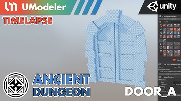 3D Modeling in Unity - Timelapse of Modeling a Door in the Ancient Dungeon with UModeler