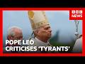 Pope criticises 'tyrants' who spend billions on wars after Trump spat | BBC News