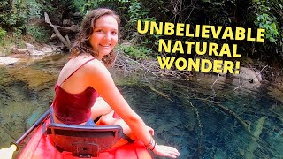 Drinking from the BIGGEST BLUE LAGOON in Laos | Spring River Resort, Thakhek Loop