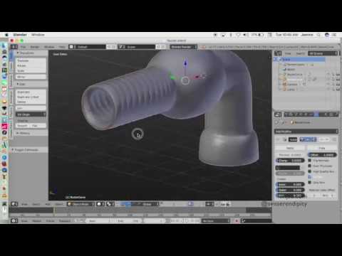 Create Faucet in Blender 3d Pt.1 (CurveBezier, Shrink/Fatten, and Tilt ...