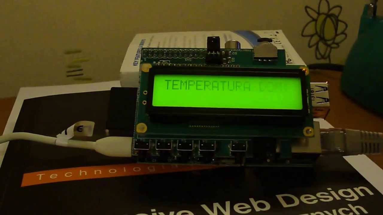 Raspberry PI - Pomiar temperatury (temperature monitor) - YouTube