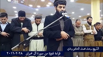 قراءة مميزة لما تيسر من سورة آل عمران بصوت المبدع رعد بن محمد الكردي. #سورة_آل_عمران #رعد_الكردي