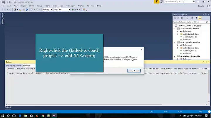 ASP NET  Project Load Failed On Visual Studio