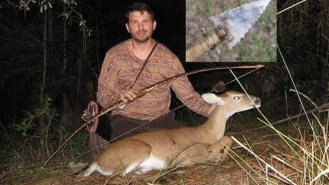 Traditional/Primitive Bow hunting for deer - Hunting The Ancient Snakewood Bow and stone points