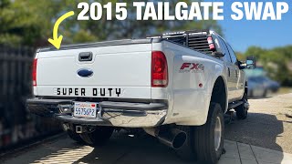 2001 Ford F350 Gets a 2015 Tailgate swap, Looks SHARP!! F250