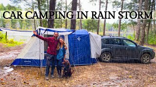 Luxury SUV Camping Experience: Surviving Heavy Rain and Cooking Gourmet Pizza