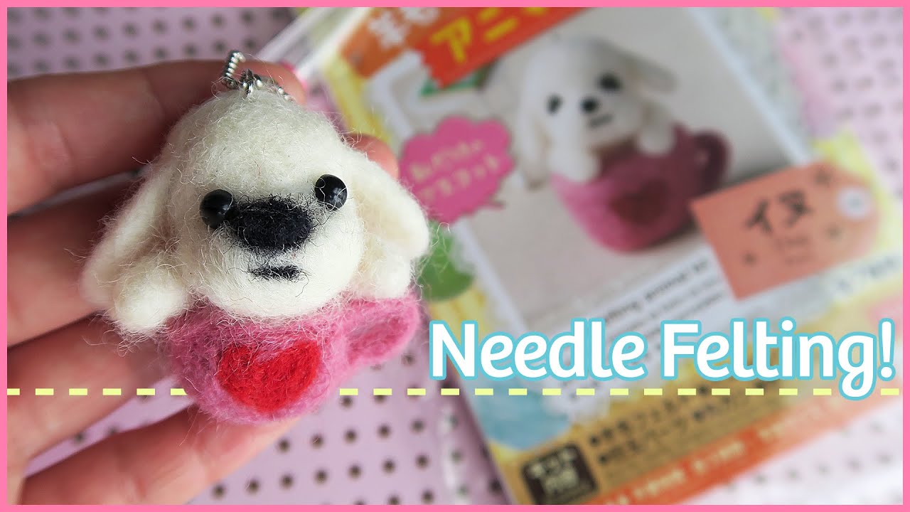 Daiso Wool Needle Felting Kit /needle Wool Felt Kit cat Fish/animal Kit/  With English Instructions 